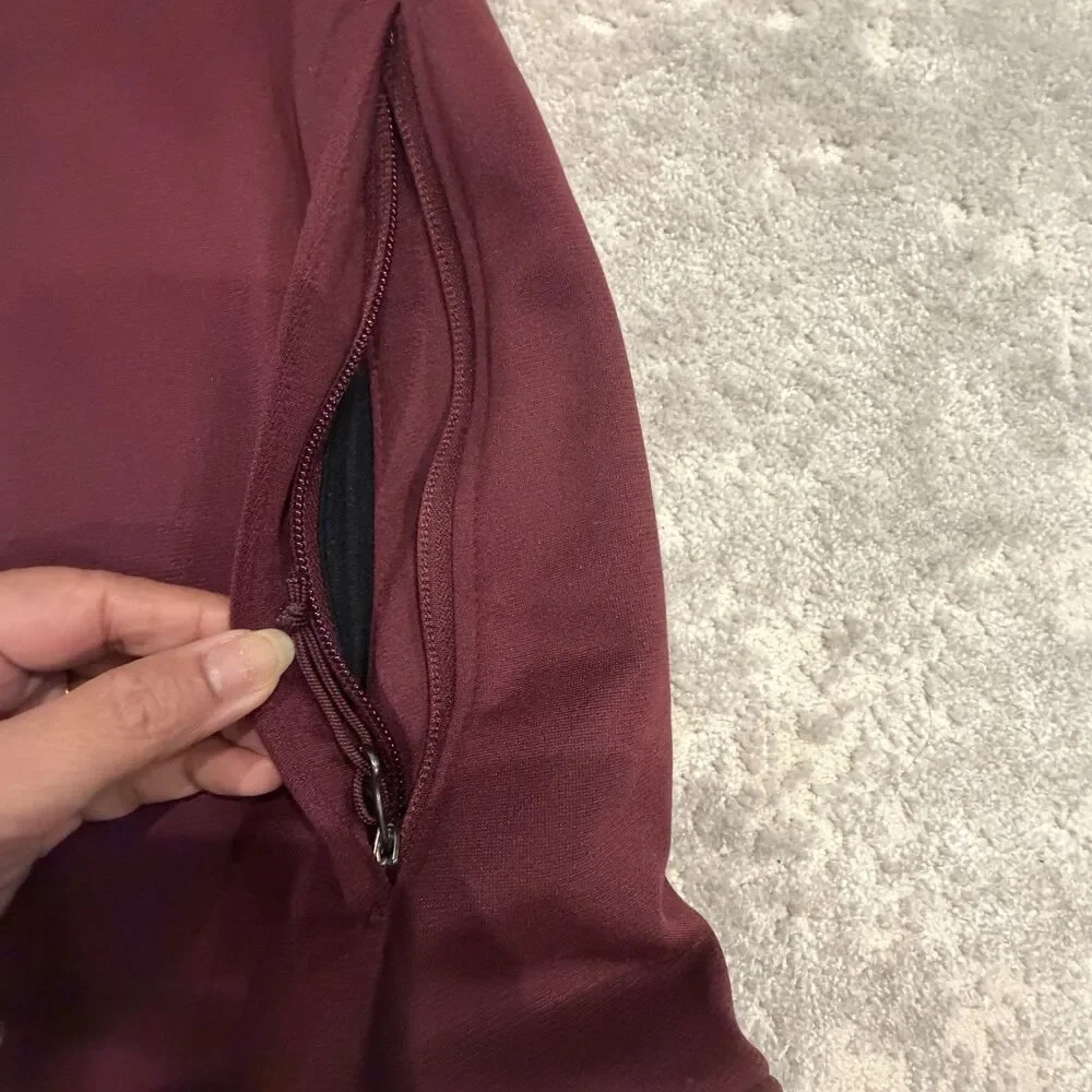 The North Face Tech Fleece Full Zip Jacket Dark Red Men's Size XL Performance